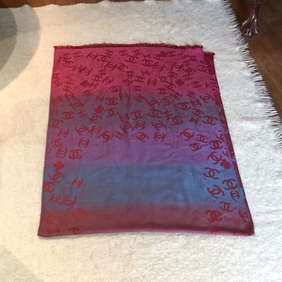 Chanel France, Cashmere/Silk, Oblong, Logo Scarf/Shawl - Picture 7 of 13